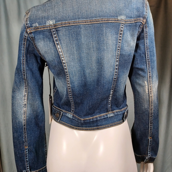 💜 Just USA Cropped Jean Jacket - Picture 3 of 6